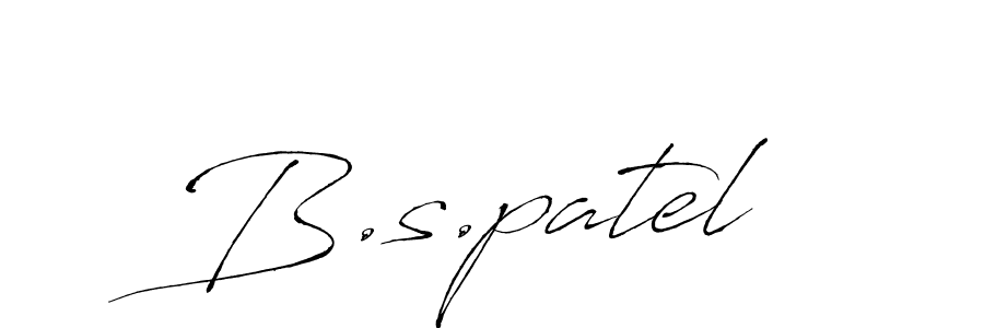 How to make B.s.patel signature? Antro_Vectra is a professional autograph style. Create handwritten signature for B.s.patel name. B.s.patel signature style 6 images and pictures png