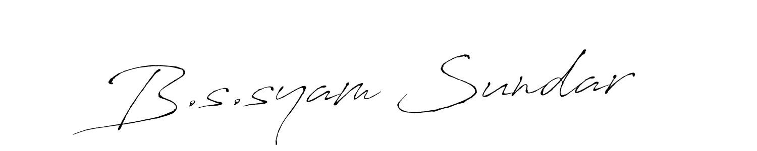 It looks lik you need a new signature style for name B.s.syam Sundar. Design unique handwritten (Antro_Vectra) signature with our free signature maker in just a few clicks. B.s.syam Sundar signature style 6 images and pictures png