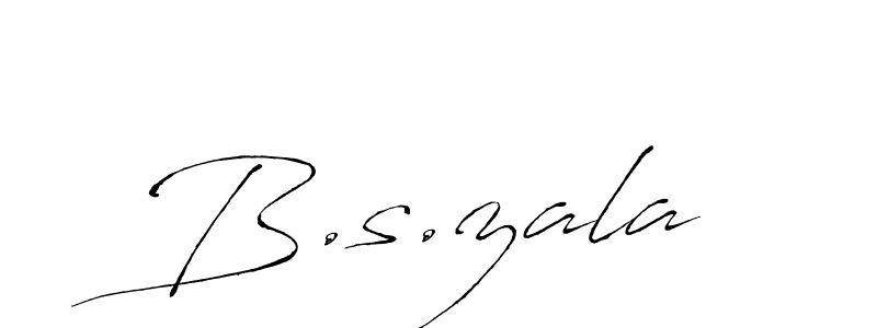 Create a beautiful signature design for name B.s.zala. With this signature (Antro_Vectra) fonts, you can make a handwritten signature for free. B.s.zala signature style 6 images and pictures png