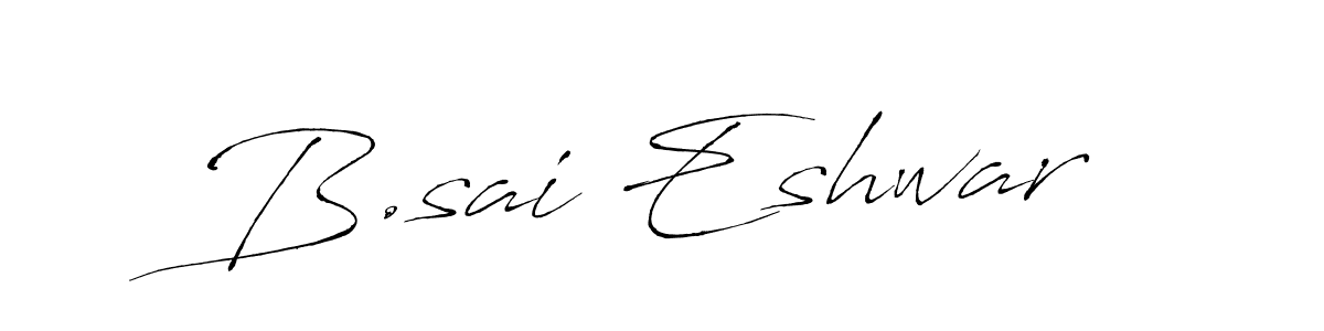 Create a beautiful signature design for name B.sai Eshwar. With this signature (Antro_Vectra) fonts, you can make a handwritten signature for free. B.sai Eshwar signature style 6 images and pictures png