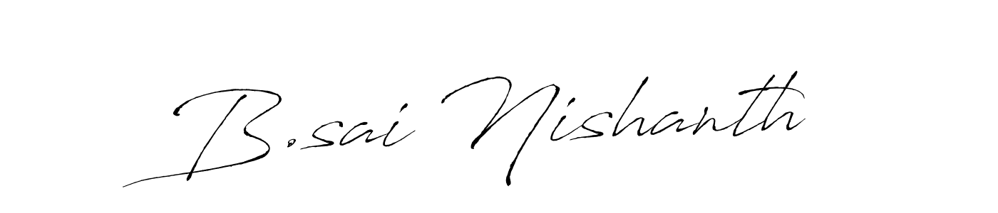 How to Draw B.sai Nishanth signature style? Antro_Vectra is a latest design signature styles for name B.sai Nishanth. B.sai Nishanth signature style 6 images and pictures png