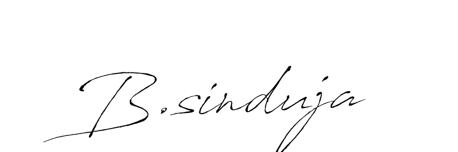 Design your own signature with our free online signature maker. With this signature software, you can create a handwritten (Antro_Vectra) signature for name B.sinduja. B.sinduja signature style 6 images and pictures png