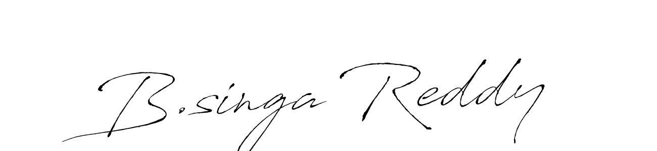 How to Draw B.singa Reddy signature style? Antro_Vectra is a latest design signature styles for name B.singa Reddy. B.singa Reddy signature style 6 images and pictures png