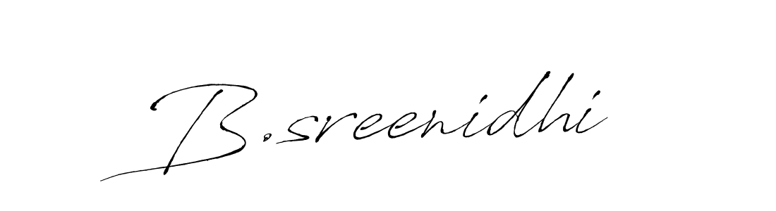 Design your own signature with our free online signature maker. With this signature software, you can create a handwritten (Antro_Vectra) signature for name B.sreenidhi. B.sreenidhi signature style 6 images and pictures png