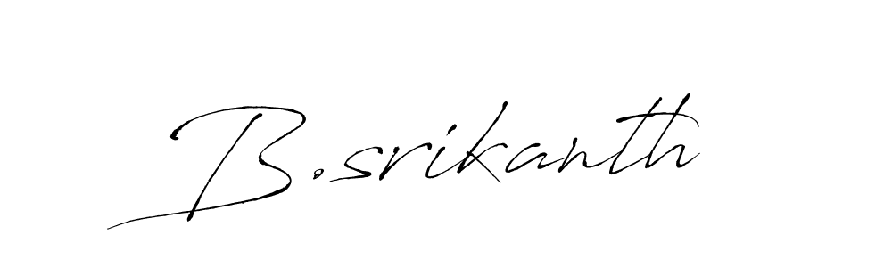 Make a beautiful signature design for name B.srikanth. With this signature (Antro_Vectra) style, you can create a handwritten signature for free. B.srikanth signature style 6 images and pictures png