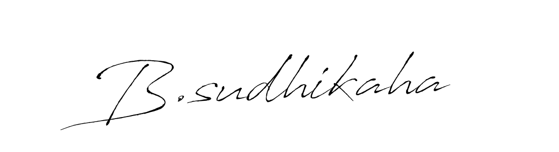 Create a beautiful signature design for name B.sudhikaha. With this signature (Antro_Vectra) fonts, you can make a handwritten signature for free. B.sudhikaha signature style 6 images and pictures png