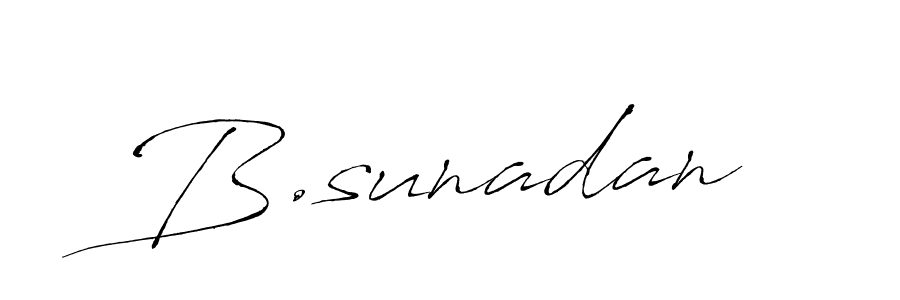 Design your own signature with our free online signature maker. With this signature software, you can create a handwritten (Antro_Vectra) signature for name B.sunadan. B.sunadan signature style 6 images and pictures png