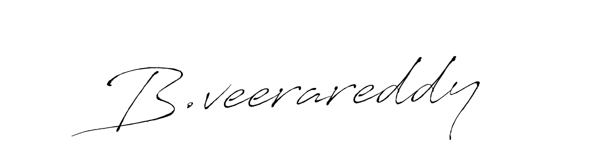 Design your own signature with our free online signature maker. With this signature software, you can create a handwritten (Antro_Vectra) signature for name B.veerareddy. B.veerareddy signature style 6 images and pictures png