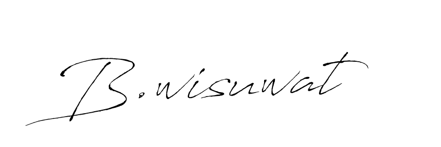 Create a beautiful signature design for name B.wisuwat. With this signature (Antro_Vectra) fonts, you can make a handwritten signature for free. B.wisuwat signature style 6 images and pictures png