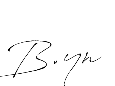 How to make B.yn signature? Antro_Vectra is a professional autograph style. Create handwritten signature for B.yn name. B.yn signature style 6 images and pictures png