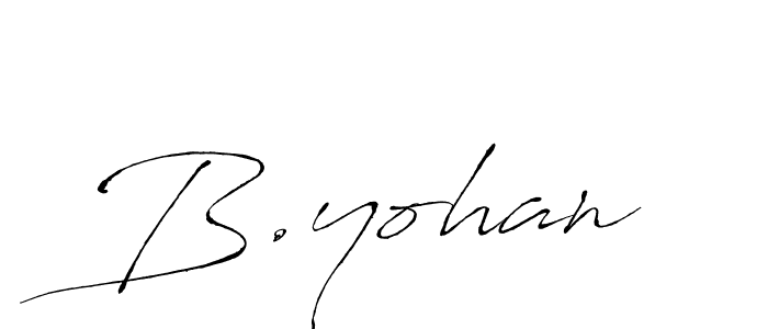 How to make B.yohan signature? Antro_Vectra is a professional autograph style. Create handwritten signature for B.yohan name. B.yohan signature style 6 images and pictures png