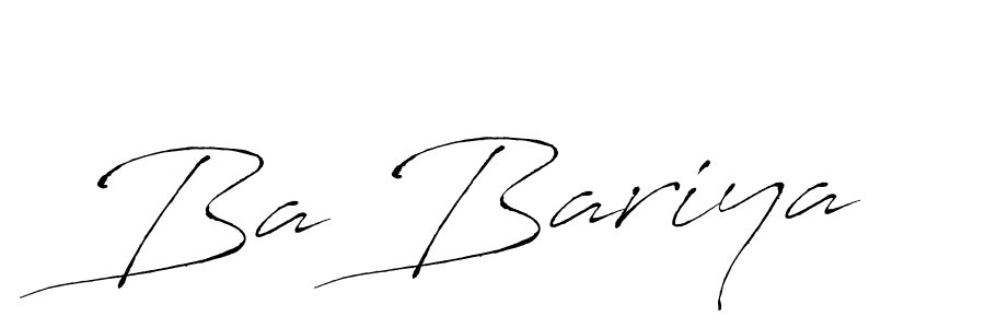 Design your own signature with our free online signature maker. With this signature software, you can create a handwritten (Antro_Vectra) signature for name Ba Bariya. Ba Bariya signature style 6 images and pictures png