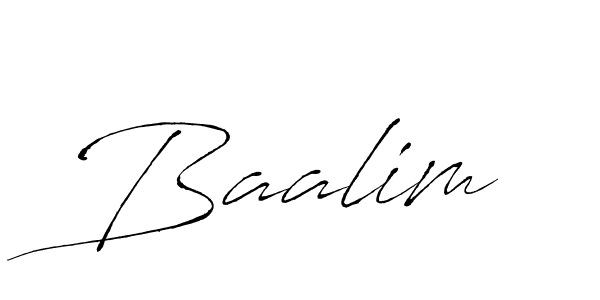 Design your own signature with our free online signature maker. With this signature software, you can create a handwritten (Antro_Vectra) signature for name Baalim. Baalim signature style 6 images and pictures png