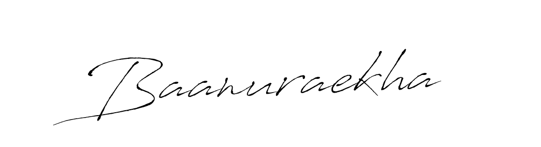 Design your own signature with our free online signature maker. With this signature software, you can create a handwritten (Antro_Vectra) signature for name Baanuraekha. Baanuraekha signature style 6 images and pictures png
