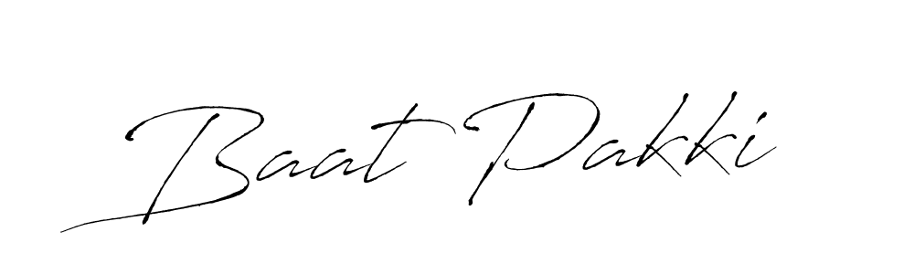 Baat Pakki stylish signature style. Best Handwritten Sign (Antro_Vectra) for my name. Handwritten Signature Collection Ideas for my name Baat Pakki. Baat Pakki signature style 6 images and pictures png