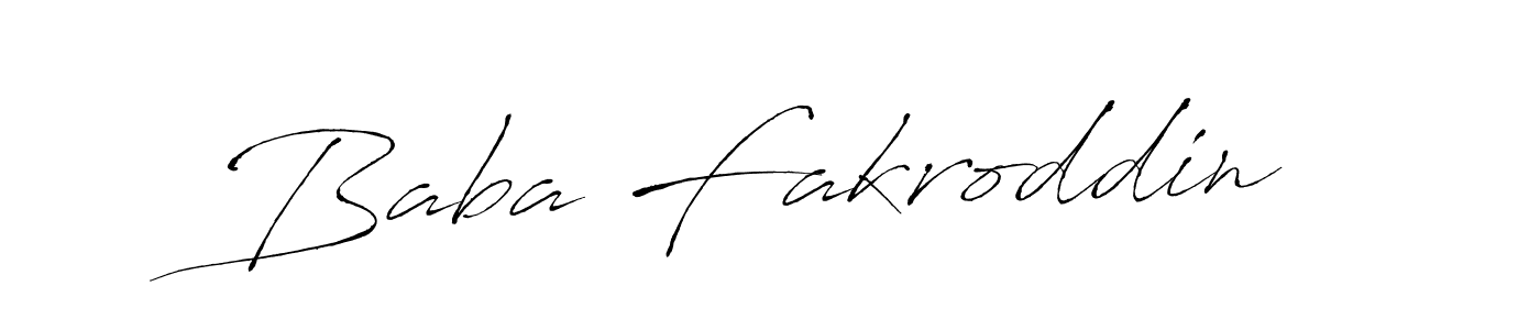 Use a signature maker to create a handwritten signature online. With this signature software, you can design (Antro_Vectra) your own signature for name Baba Fakroddin. Baba Fakroddin signature style 6 images and pictures png