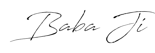Create an unforgettable impression when signing with Baba Ji name styled in Antro_Vectra typography. 100% free online generator. Baba Ji signature style 6 images and pictures png