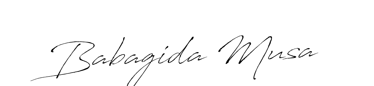 Create a beautiful signature design for name Babagida Musa. With this signature (Antro_Vectra) fonts, you can make a handwritten signature for free. Babagida Musa signature style 6 images and pictures png