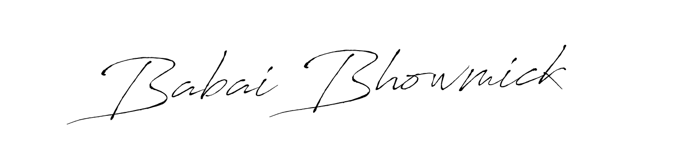 Design your own signature with our free online signature maker. With this signature software, you can create a handwritten (Antro_Vectra) signature for name Babai Bhowmick. Babai Bhowmick signature style 6 images and pictures png