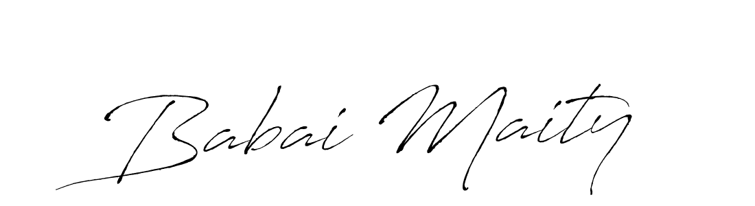 Make a beautiful signature design for name Babai Maity. With this signature (Antro_Vectra) style, you can create a handwritten signature for free. Babai Maity signature style 6 images and pictures png