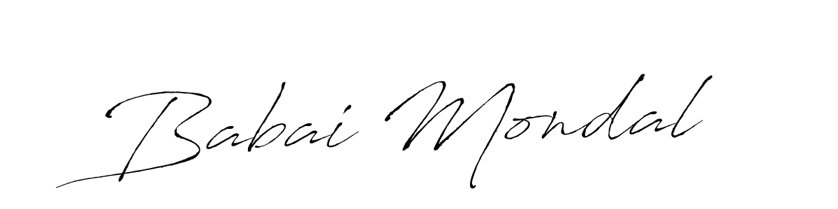 Make a beautiful signature design for name Babai Mondal. With this signature (Antro_Vectra) style, you can create a handwritten signature for free. Babai Mondal signature style 6 images and pictures png