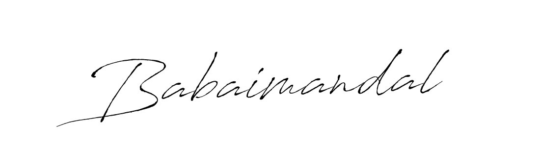 Create a beautiful signature design for name Babaimandal. With this signature (Antro_Vectra) fonts, you can make a handwritten signature for free. Babaimandal signature style 6 images and pictures png