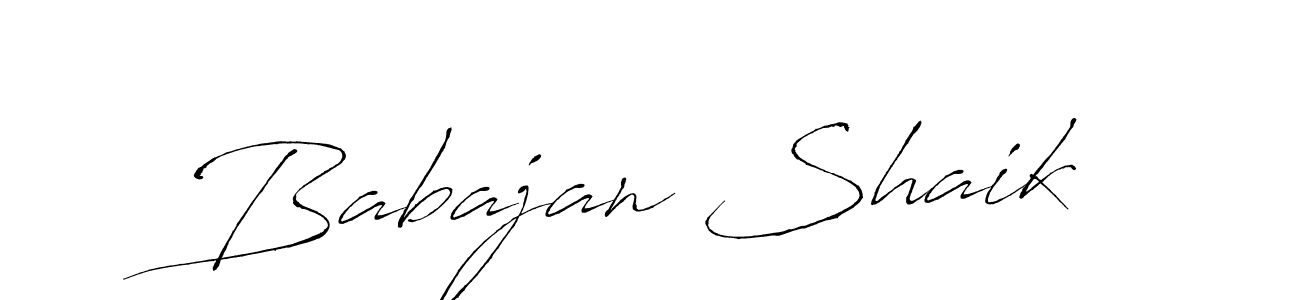 How to make Babajan Shaik name signature. Use Antro_Vectra style for creating short signs online. This is the latest handwritten sign. Babajan Shaik signature style 6 images and pictures png