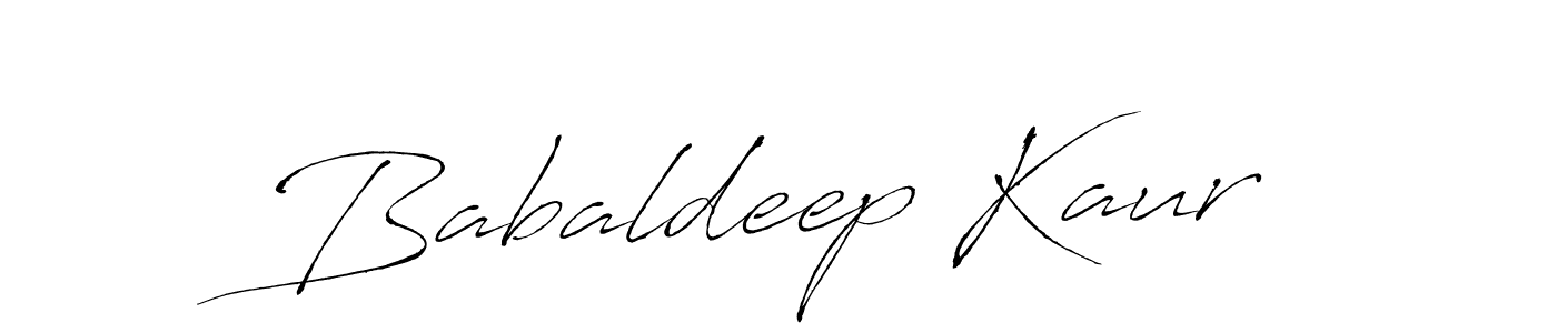 How to make Babaldeep Kaur signature? Antro_Vectra is a professional autograph style. Create handwritten signature for Babaldeep Kaur name. Babaldeep Kaur signature style 6 images and pictures png