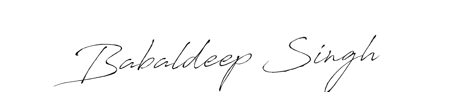 Make a beautiful signature design for name Babaldeep Singh. With this signature (Antro_Vectra) style, you can create a handwritten signature for free. Babaldeep Singh signature style 6 images and pictures png