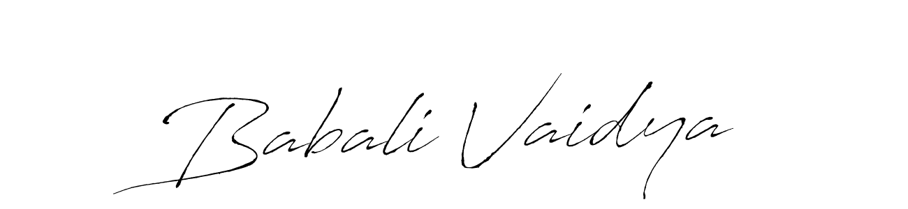 How to make Babali Vaidya signature? Antro_Vectra is a professional autograph style. Create handwritten signature for Babali Vaidya name. Babali Vaidya signature style 6 images and pictures png