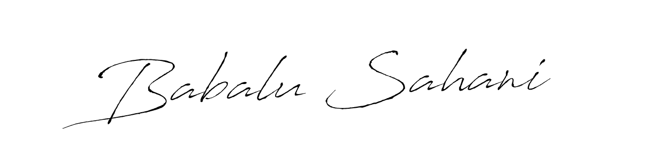 Design your own signature with our free online signature maker. With this signature software, you can create a handwritten (Antro_Vectra) signature for name Babalu Sahani. Babalu Sahani signature style 6 images and pictures png