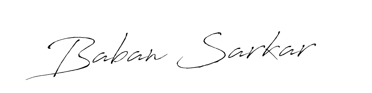 Make a beautiful signature design for name Baban Sarkar. With this signature (Antro_Vectra) style, you can create a handwritten signature for free. Baban Sarkar signature style 6 images and pictures png