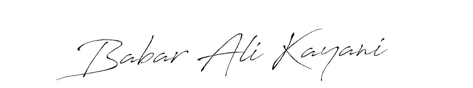 Design your own signature with our free online signature maker. With this signature software, you can create a handwritten (Antro_Vectra) signature for name Babar Ali Kayani. Babar Ali Kayani signature style 6 images and pictures png