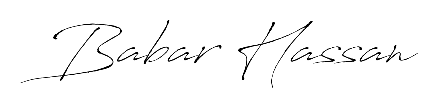 A modern signature idea for name Babar Hassan using Antro_Vectra font. Clean strokes and elegant curves make it stand out instantly. Babar Hassan signature style 6 images and pictures png