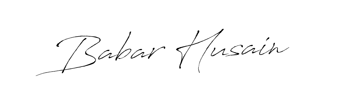 Use a signature maker to create a handwritten signature online. With this signature software, you can design (Antro_Vectra) your own signature for name Babar Husain. Babar Husain signature style 6 images and pictures png