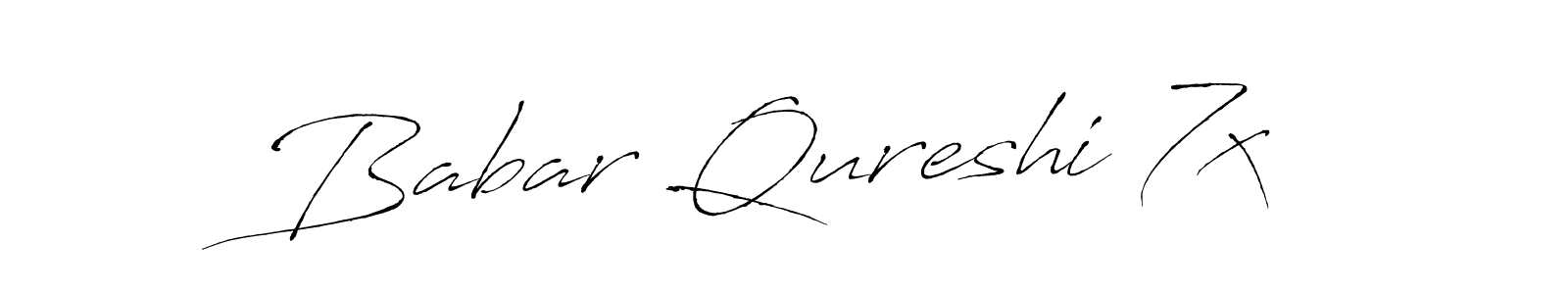 The best way (Antro_Vectra) to make a short signature is to pick only two or three words in your name. The name Babar Qureshi 7x include a total of six letters. For converting this name. Babar Qureshi 7x signature style 6 images and pictures png