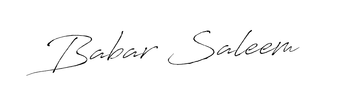 How to make Babar Saleem name signature. Use Antro_Vectra style for creating short signs online. This is the latest handwritten sign. Babar Saleem signature style 6 images and pictures png