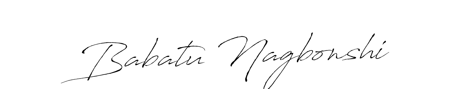 Antro_Vectra is a professional signature style that is perfect for those who want to add a touch of class to their signature. It is also a great choice for those who want to make their signature more unique. Get Babatu Nagbonshi name to fancy signature for free. Babatu Nagbonshi signature style 6 images and pictures png