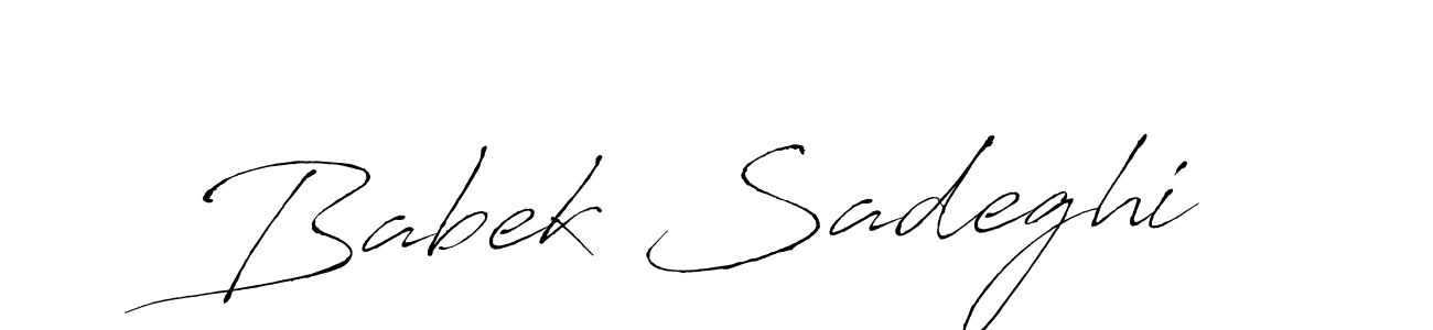 Create a beautiful signature design for name Babek Sadeghi. With this signature (Antro_Vectra) fonts, you can make a handwritten signature for free. Babek Sadeghi signature style 6 images and pictures png