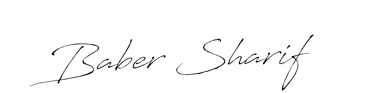 Antro_Vectra is a professional signature style that is perfect for those who want to add a touch of class to their signature. It is also a great choice for those who want to make their signature more unique. Get Baber Sharif name to fancy signature for free. Baber Sharif signature style 6 images and pictures png