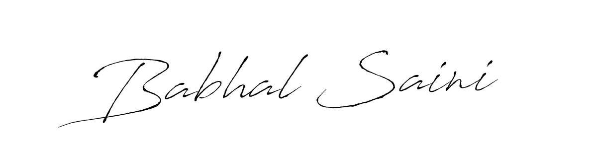 How to make Babhal Saini name signature. Use Antro_Vectra style for creating short signs online. This is the latest handwritten sign. Babhal Saini signature style 6 images and pictures png