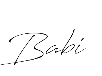 Design your own signature with our free online signature maker. With this signature software, you can create a handwritten (Antro_Vectra) signature for name Babi. Babi signature style 6 images and pictures png