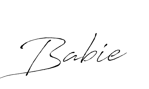 Make a beautiful signature design for name Babie. With this signature (Antro_Vectra) style, you can create a handwritten signature for free. Babie signature style 6 images and pictures png