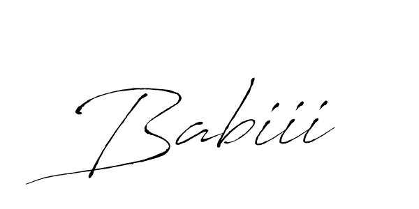Use a signature maker to create a handwritten signature online. With this signature software, you can design (Antro_Vectra) your own signature for name Babiii. Babiii signature style 6 images and pictures png