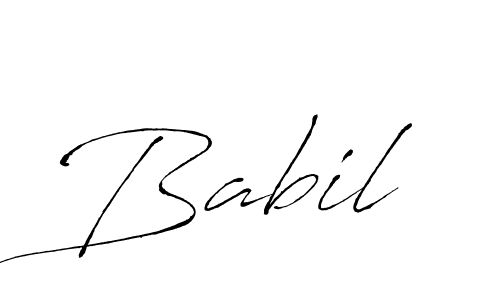 Make a beautiful signature design for name Babil. With this signature (Antro_Vectra) style, you can create a handwritten signature for free. Babil signature style 6 images and pictures png