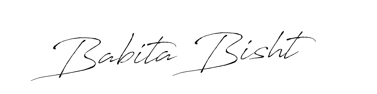 Make a beautiful signature design for name Babita Bisht. With this signature (Antro_Vectra) style, you can create a handwritten signature for free. Babita Bisht signature style 6 images and pictures png