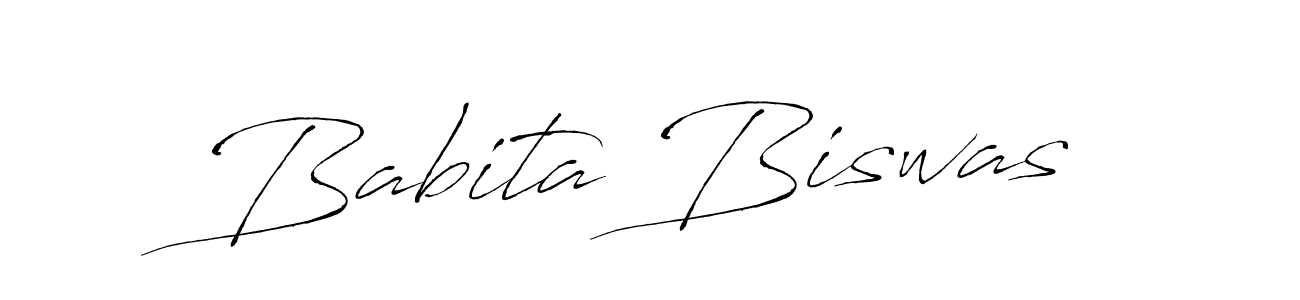 Design your own signature with our free online signature maker. With this signature software, you can create a handwritten (Antro_Vectra) signature for name Babita Biswas. Babita Biswas signature style 6 images and pictures png
