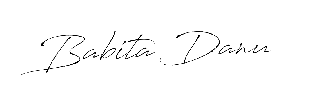 How to make Babita Danu name signature. Use Antro_Vectra style for creating short signs online. This is the latest handwritten sign. Babita Danu signature style 6 images and pictures png