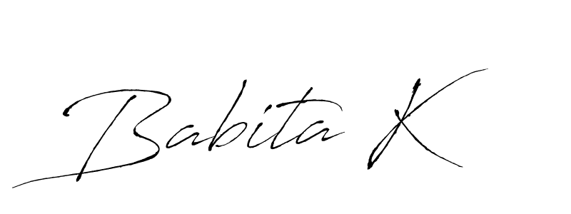 if you are searching for the best signature style for your name Babita K. so please give up your signature search. here we have designed multiple signature styles  using Antro_Vectra. Babita K signature style 6 images and pictures png