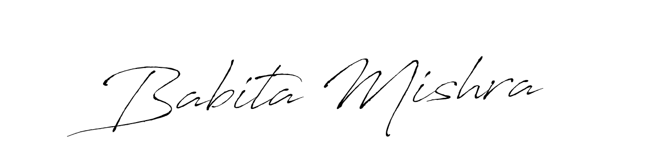 Make a beautiful signature design for name Babita Mishra. With this signature (Antro_Vectra) style, you can create a handwritten signature for free. Babita Mishra signature style 6 images and pictures png